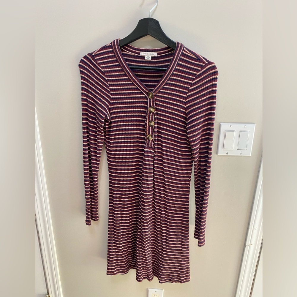 American Eagle Striped Sweater Dress
